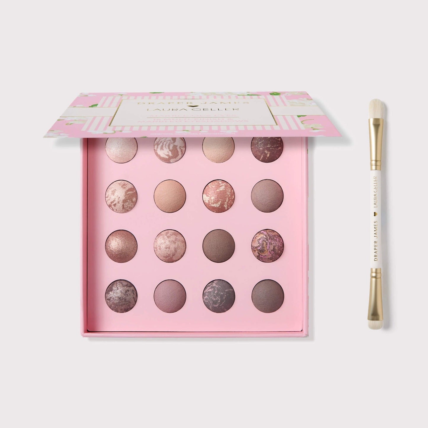 Draper James x Laura Geller Marble-ous Eyes Palette & Brush Set (2PC)